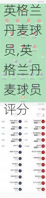 英格兰丹麦球员,英格兰丹麦球员评分