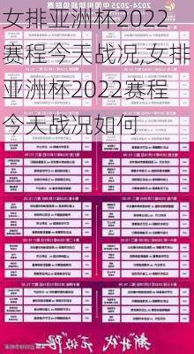 女排亚洲杯2022赛程今天战况,女排亚洲杯2022赛程今天战况如何