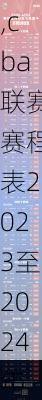 cba联赛赛程表2023,cba联赛赛程表2023至2024年
