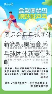 奥运会乒乓球团体新赛制,奥运会乒乓球团体新赛制规则