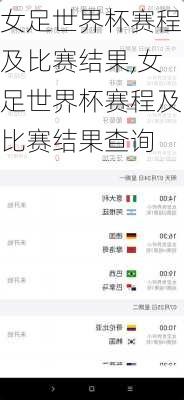 女足世界杯赛程及比赛结果,女足世界杯赛程及比赛结果查询