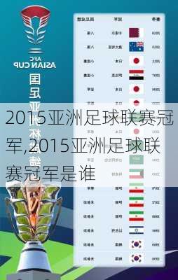 2015亚洲足球联赛冠军,2015亚洲足球联赛冠军是谁