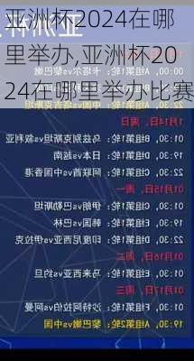 亚洲杯2024在哪里举办,亚洲杯2024在哪里举办比赛