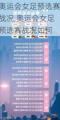 奥运会女足预选赛战况,奥运会女足预选赛战况如何