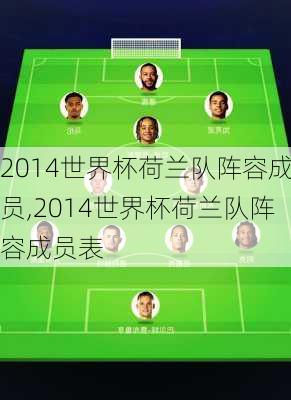 2014世界杯荷兰队阵容成员,2014世界杯荷兰队阵容成员表