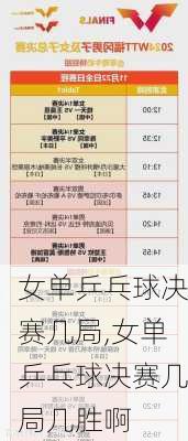 女单乒乓球决赛几局,女单乒乓球决赛几局几胜啊