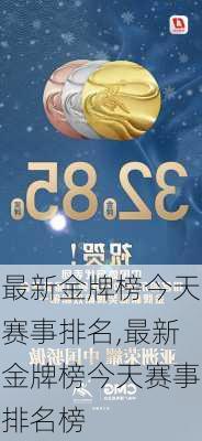 最新金牌榜今天赛事排名,最新金牌榜今天赛事排名榜