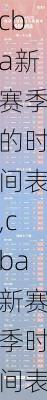 cba新赛季的时间表,cba新赛季时间表10月开打