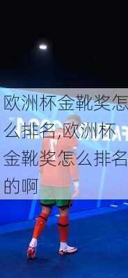 欧洲杯金靴奖怎么排名,欧洲杯金靴奖怎么排名的啊