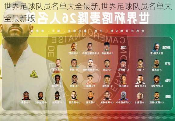世界足球队员名单大全最新,世界足球队员名单大全最新版