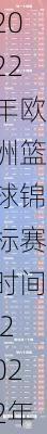 2022年欧洲篮球锦标赛时间,2022年欧洲篮球锦标赛时间表