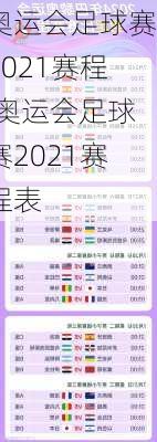 奥运会足球赛2021赛程,奥运会足球赛2021赛程表
