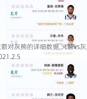 火箭对灰熊的详细数据,火箭vs灰熊2021.2.5