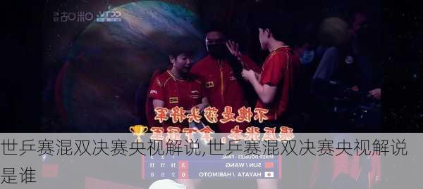 世乒赛混双决赛央视解说,世乒赛混双决赛央视解说是谁