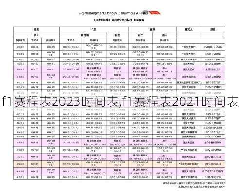 f1赛程表2023时间表,f1赛程表2021时间表