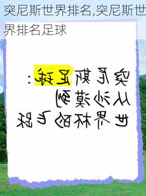 突尼斯世界排名,突尼斯世界排名足球