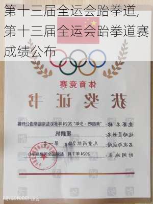 第十三届全运会跆拳道,第十三届全运会跆拳道赛成绩公布
