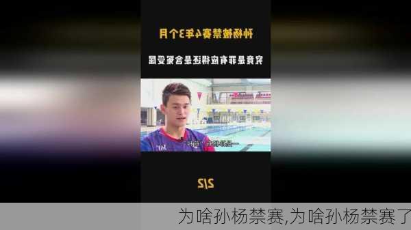 为啥孙杨禁赛,为啥孙杨禁赛了