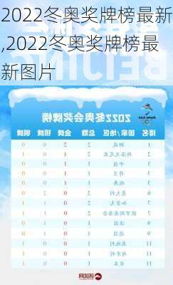 2022冬奥奖牌榜最新,2022冬奥奖牌榜最新图片