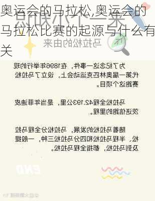 奥运会的马拉松,奥运会的马拉松比赛的起源与什么有关