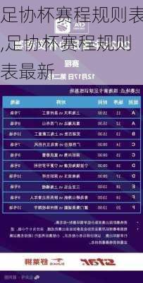 足协杯赛程规则表,足协杯赛程规则表最新