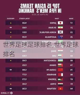 世界足球足球排名,世界足球 排名