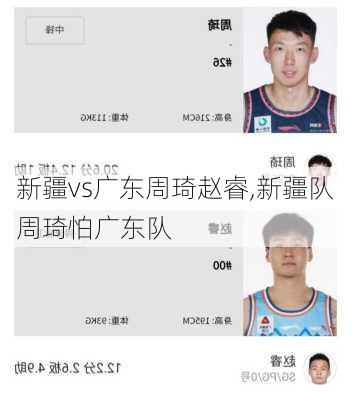 新疆vs广东周琦赵睿,新疆队周琦怕广东队