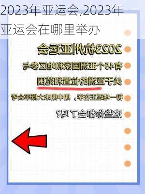 2023年亚运会,2023年亚运会在哪里举办