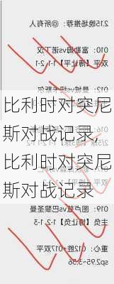比利时对突尼斯对战记录,比利时对突尼斯对战记录