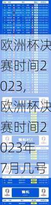 欧洲杯决赛时间2023,欧洲杯决赛时间2023年7月几号
