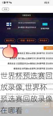 世界杯预选赛回放录像,世界杯预选赛回放录像在哪看