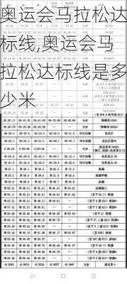奥运会马拉松达标线,奥运会马拉松达标线是多少米