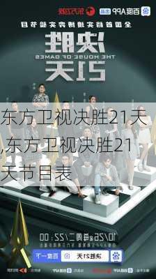 东方卫视决胜21天,东方卫视决胜21天节目表