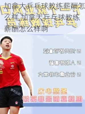 加拿大乒乓球教练薪酬怎么样,加拿大乒乓球教练薪酬怎么样啊
