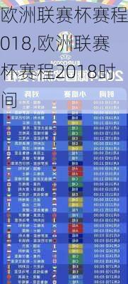 欧洲联赛杯赛程2018,欧洲联赛杯赛程2018时间