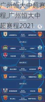 广州恒大中超赛程,广州恒大中超赛程2021