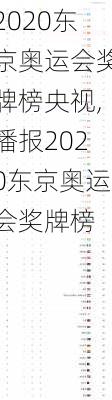 2020东京奥运会奖牌榜央视,播报2020东京奥运会奖牌榜