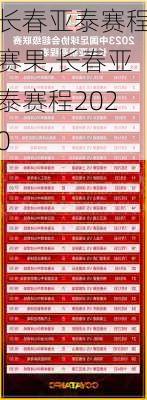 长春亚泰赛程赛果,长春亚泰赛程2020