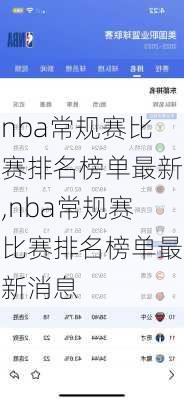 nba常规赛比赛排名榜单最新,nba常规赛比赛排名榜单最新消息