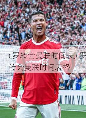 c罗转会曼联时间表,c罗转会曼联时间表格
