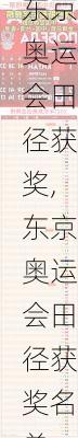 东京奥运会田径获奖,东京奥运会田径获奖名单
