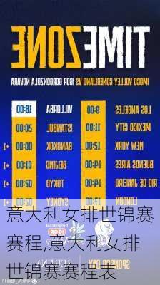 意大利女排世锦赛赛程,意大利女排世锦赛赛程表