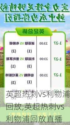 英超热刺vs利物浦回放,英超热刺vs利物浦回放直播