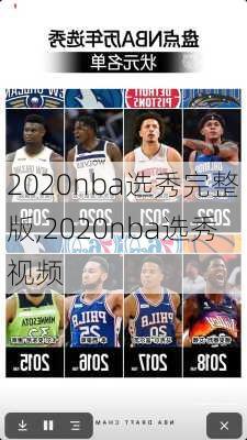 2020nba选秀完整版,2020nba选秀视频