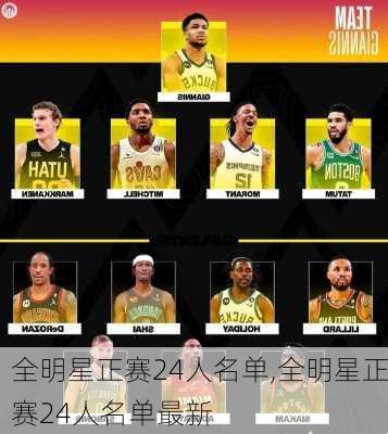 全明星正赛24人名单,全明星正赛24人名单最新