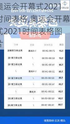 奥运会开幕式2021时间表格,奥运会开幕式2021时间表格图片