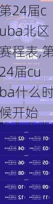 第24届cuba北区赛程表,第24届cuba什么时候开始