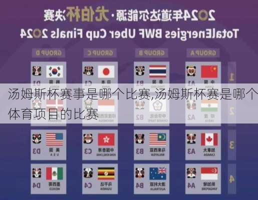 汤姆斯杯赛事是哪个比赛,汤姆斯杯赛是哪个体育项目的比赛