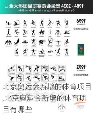 北京奥运会新增的体育项目,北京奥运会新增的体育项目有哪些