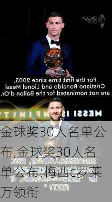 金球奖30人名单公布,金球奖30人名单公布:梅西c罗莱万领衔